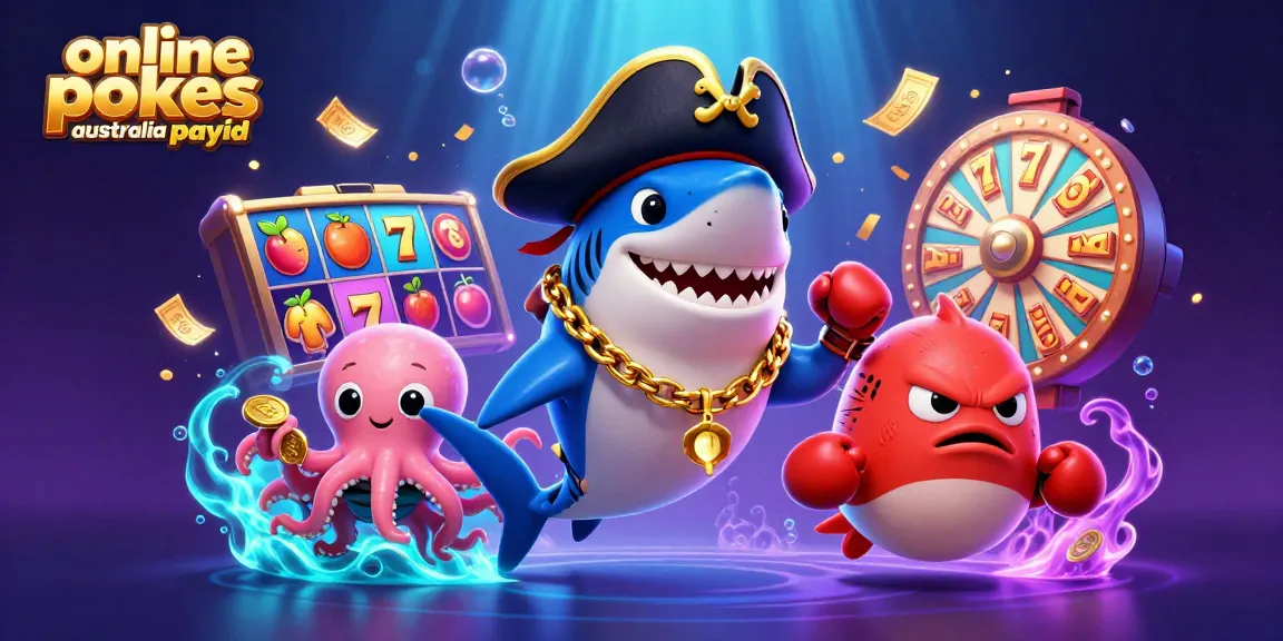 Experience thrilling online pokies Australia PayID with an energetic 3D casino scene showcasing characters and vibrant game elements.