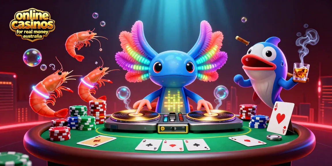 Experience thrilling gameplay in online casinos for real money Australia with vibrant characters and poker elements.